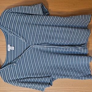 Rue21 Navy Striped Button Down Shirt